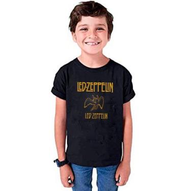 Imagem de Camiseta camisa infantil Led Zeppelin, rock clássico anos 70 - LADO B 