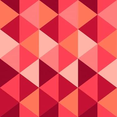 Imagem de Papel De Parede 5m Adesivo Triângulos Tons de Vermelho