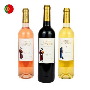 Imagem de Kit com 3 - Vinhos Alentejo Vinha do Conde: Branco, Rosé e Tinto - Her