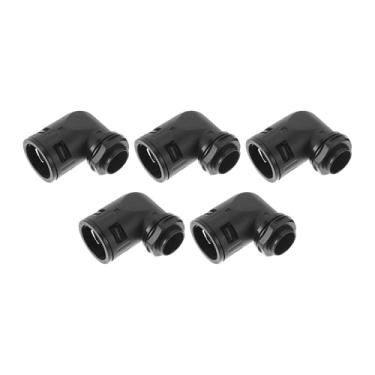 Imagem de VekAuto Prensa-cabos M25x1,5 28,5 mm / 1,12" 90 graus Junta de fole PA6 Nylon Preto 5 peças