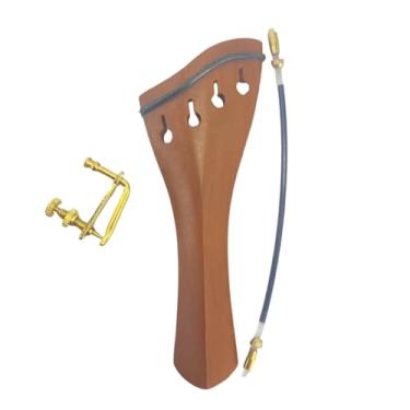 Imagem de Colaxi Kit de corda para violino 4/4 com afinador fino de corda, portátil, resistente e de alto desempenho com substituição de tripa para presente de, Marrom