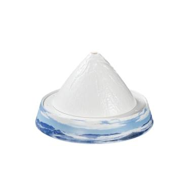 Imagem de Prato de gelo seco de porcelana delicada em estilo nórdico para restaurante com esmalte especial - 30,5 cm [estilo montanha de neve]