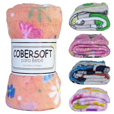 Imagem de Cobertor para Bebê Manta Soft Infantil Mantinha Microfibra Estampada Antiaérgico (Borboletas)