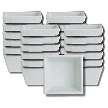 Imagem de Creations Tigelas de melamina ramekin, Steelite Heavy Duty resistente a quebras, restaurante comercial Foodservice, Cali Square 5,6 cm, 2,8 cm de profundidade 28,3 g, pratos de servir salgadinhos de