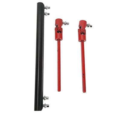 Imagem de QANYEGN Pedal de bumbo duplo de acionamento, barra de ligação do eixo de acionamento duplo de tambor, haste de conexão de eixo de transmissão de metal para instrumentos musicais de (Black)