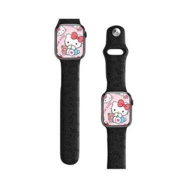 Imagem de Pulseira De Silicone Hello Kitty Para Apple Watch 38mm 40mm 41mm 42mm 