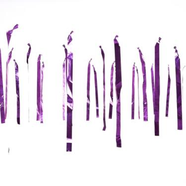 Imagem de Varal de Fitas Metalizadas Decoração de Teto para Festas 100 Metros (Roxo)