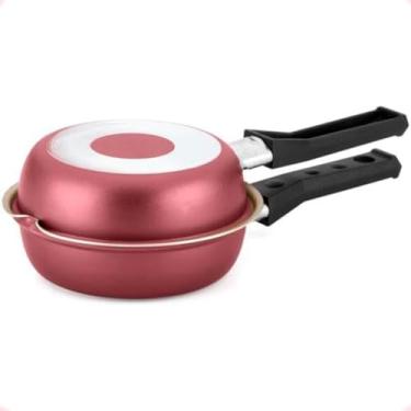 Imagem de Frigideira Omeleteira Panela Dupla Antiaderente N14 Alumínio