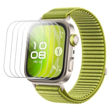 Imagem de Suttkue Compatível com protetor de tela HUAWEI Watch Fit 4 Pro, vidro temperado anti-arranhões, compatível com capas, HD Ultra, pacote com 4