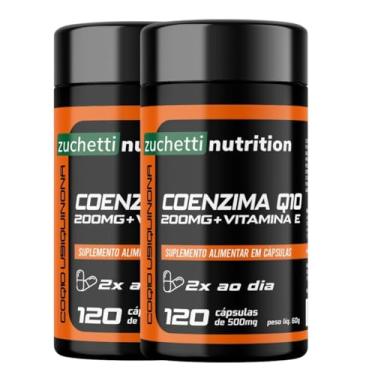 Imagem de Kit 2 Potes Coenzima Q10 200mg 240 Cápsulas Coq10 Zuchetti nutrition