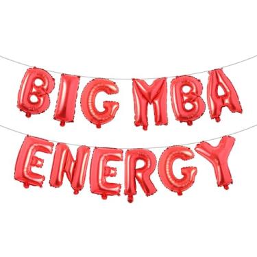 Imagem de Big MBA Energy Balloon Banner, Parabéns Grad, Parabéns pelo mestrado em administração de empresas, suprimentos de decoração de festa de formatura universitária/universitária (BIG MBA ENERGY Red)