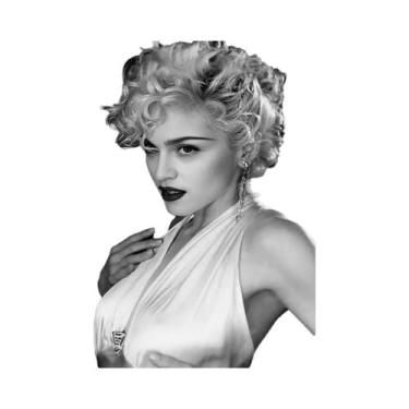 Imagem de Madonna Preto E Branco Vintage Lona Arte Da Parede Sexy Cantor Atriz Á