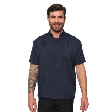Imagem de Dolma Chef Masculino Ross Azul Marinho - Gardenia Jalecos, M