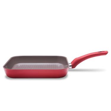 Imagem de Grill Optima Antiaderente Carmim - Brinox