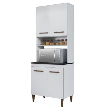 Imagem de Paneleiro Torre Quente 4 Portas 3 Prateleiras Atenas Kaiki Moveis