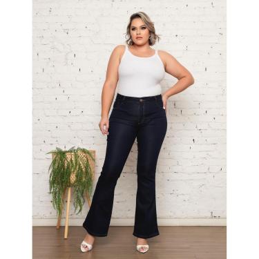 Imagem de Calça Flare Jeans Feminina Plus Size Linha Premium-Feminino