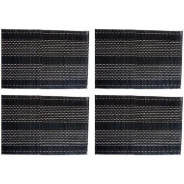 Imagem de Kit Jogo Americano Bambu, Jolitex, Preto