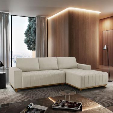 Imagem de Sofá Fixo Com Chaise 2M Boreal Linho Com Molas Lado Direito Meu Sofá Online