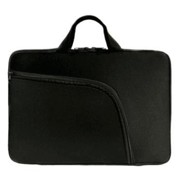 Imagem de Capa Case Notebook Com Bolso, Slim, Prática Reforçada, Ziper Duplo, Preto - 17 Polegadas