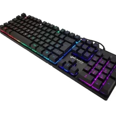 Imagem de Teclado Gamer Knup KP-TM010 Rgb Semi Mecanico Usb Qwerty Cor Preto