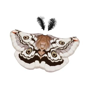 Imagem de IEUDNS Capa de borboleta de Halloween feminina com adereço de cabeça para apresentação de baile de máscaras no palco, CafÉ