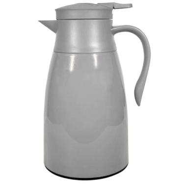 Imagem de Garrafa De Café Térmica 1Litro com Isolamento a Vácuo com Alça Ergônomica e Tampa com Sistema Anti-Vazamento Vedado em Silicone Corta Pingo (BRANCO)