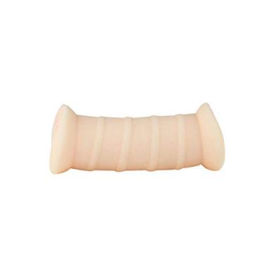 Imagem de Masturbador Formato Vagina Dupla em Cyberskin Texturizado com Vibrador e Controle Remoto,