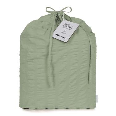 Imagem de Jogo de Colcha Queen Altenburg Algodão Lux 200 Fios 100% Algodão Madhya Verde Botanic