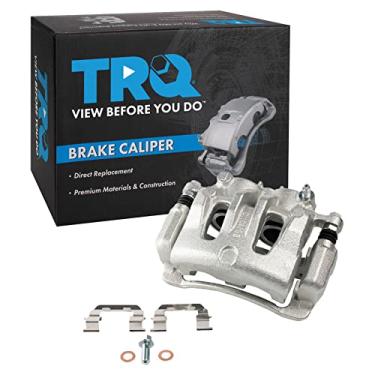 Imagem de TRQ Pinça de freio dianteira esquerda com suporte lateral do motorista compatível com Hyundai Entourage 2007-2008 2006-2014 Kia Sedona