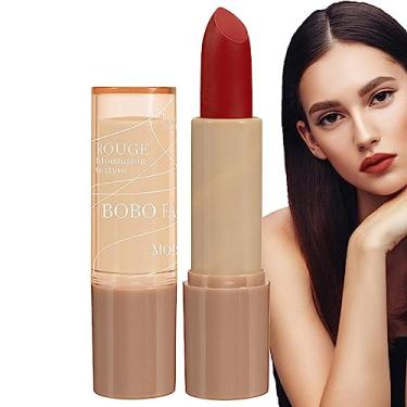 Imagem de Batom Matte para Mulheres,Batom Hidratante Lip Glaze com Acabamento Matte - Brilho labial textura cremosa alta saturação para uso diário, meninas, mulheres, festas, ideias para Hersil