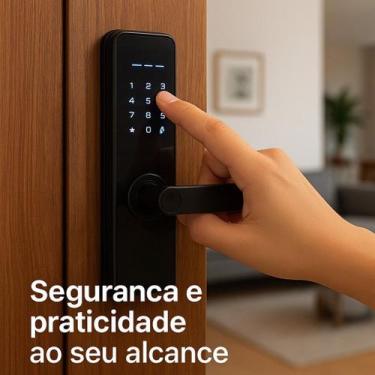 Imagem de Fechadura Digital Biométrica Portas Segurança Casa Escritório Empresa 