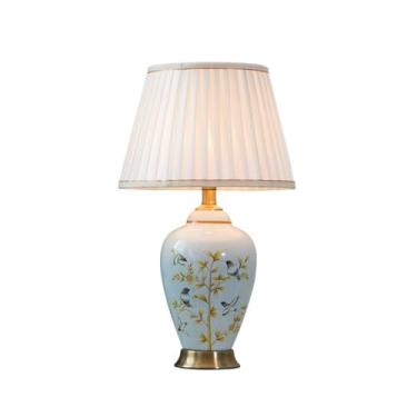 Imagem de Porcelain Blue and White Vase 21 Inch Chinoiserie Vintage Ceramic Oriental Vase Chinese Handmade Classic Flower Decor for Home Office Bookshelf Table/Ginger jar table lamp(3-H55xD*33CM)