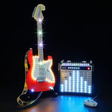 Imagem de Kyglaring LED Lighting Kit Compatible with Lego Ideas Fender Stratocaster 21329 Guitar Building Set - Light Accessories for Display (Lights Only, Model Set Not Included)