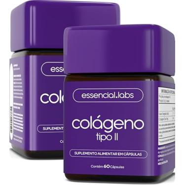 Imagem de 02 POTES DO COLÁGENO TIPO II 45mg - FÓRMULA AVANÇADA COM MÁXIMA ABSORÇÃO E PUREZA - 60 CÁPSULAS