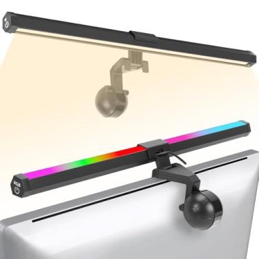 Imagem de Light Bar, Preto, RGB Lightbar, Light Bar Monitor com Tres temperaturas de cor 15 cores modo
