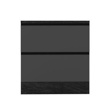 Imagem de Balcão 1 Porta 1 Gaveta (Com Tampo) 80cm Etna Grafite - SSX Multicoisas