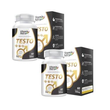 Imagem de Kit 2 Testo Nutry ZMA + Boro 60 Cápsulas - Vitamin Nutry, Sem Sabor