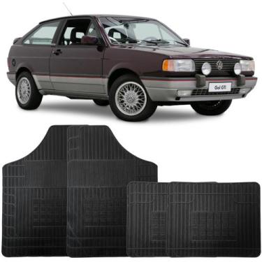 Imagem de Jogo 4 Peças Tapete Borracha Car Floor Vw Gol Quadrado
