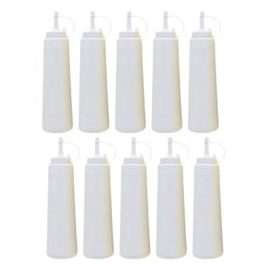 Imagem de Kit 5 Bisnaga Pote Plástico Para Maionese 400ml Com Tampa - Jaguar