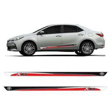 Imagem de Faixa Lateral Toyota Corolla Xrs 2009/2022 Adesivo Vermelho - SPORTINO