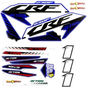 Imagem de Kit Adesivos Take Plástico Biker 4ction Crf 230, Cinza