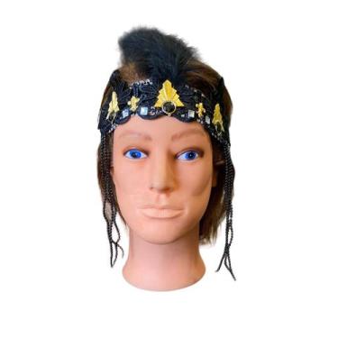 Imagem de Tiara Melindrosa Luxo Festa Anos 60 Carnaval Fantasia - Blook, Preto, 