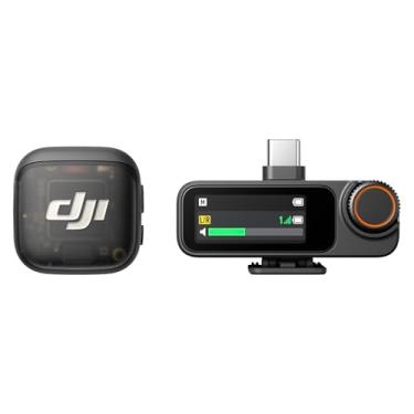 Imagem de DJI Microfone 3 (1 TX + 1 RX), microfone de lapela sem fio para iPhone/câmera/Android, ultraleve, tempo de operação prolongado e carregamento rápido, transmissão de 400 m, cancelamento de ruído, Vlog