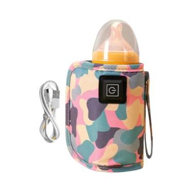 Imagem de Aquecedor De Mamadeiras Portátil Com Isolamento Térmico, USB, Para Aqu