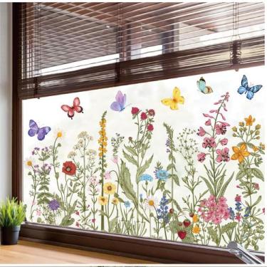 Imagem de Adesivos para janelas JarthenaAMCS Vintage Wildflower Butterfly x9