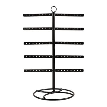 Imagem de Fiocias Suporte Removível para Exposição de Brincos, Expositor de Joias, Porta-joias para Vendedores, Loja, Mesa, Casa, Preto