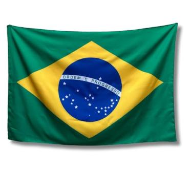 Imagem de Bandeira Do Brasil 1x1,5m Dupla Face Em Tecido Oxford Resistente Com Costura Para Mastro Ideal Para Eventos E Decoração