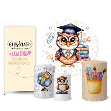 Imagem de Trio Capas Cilindro + Painel 1,50m + Lateral Dia Dos Professores (K2PROF0001)