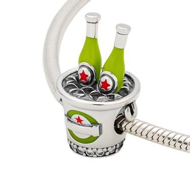 Imagem de Berloque Prata Aparador Balde de Cerveja Prata 925 Joia 100% Original