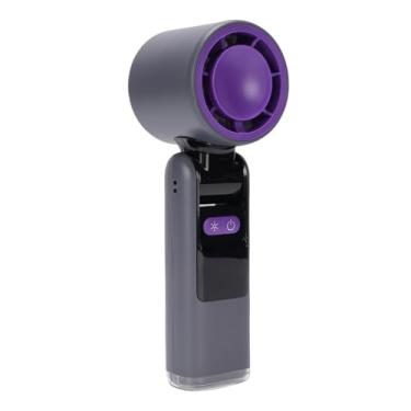 Imagem de aqxreight Ventilador Portátil Portátil Mini Pocket Fan Turbo Fan 100 Speeds Ajustável Com Exibição de LED e Bateria de 4000mAh para Camping de Viagens Ao Ar Livre (Cinza)